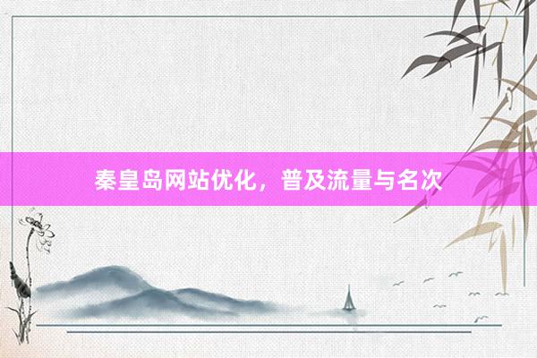 秦皇岛网站优化，普及流量与名次